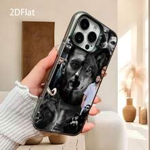 Funda para teléfono: Nueva funda de arte collage 2D plano Habib Wolf Spirit, de gama alta, simple, elegante y creativa, antiamarilleo y resistente al desgaste, impresa con UV, para la serie  17, 16, 15, 14, 13, 12, 11 Pro Max, Plus, Pro, Air, E. Adecuada para regalos de Pascua, Carnaval, Día - Negro - Ver 7
