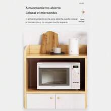 Moderno Multiusos Organizador Cocina 90cm Con Tres Puerta - Blanco - Ver 6