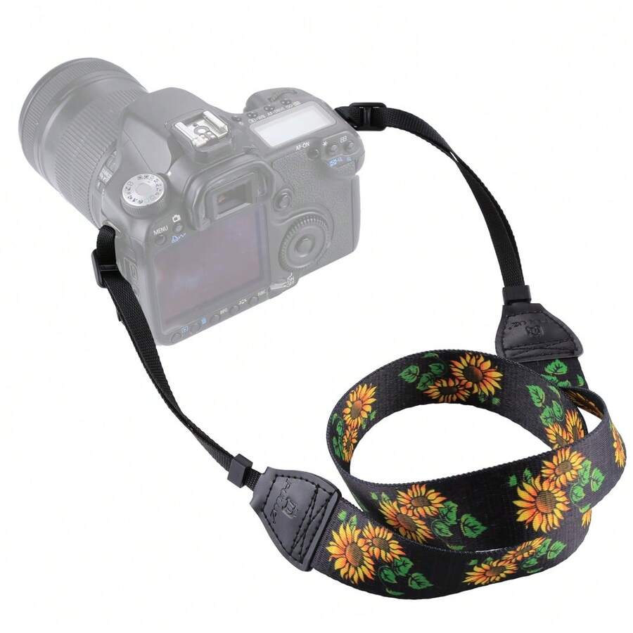 PULUZ Vintage Multi-Color Series Sunflower Shoulder Neck Strap Camera Strap, Suitable For DSLR/Digital SLR Cameras - View 1