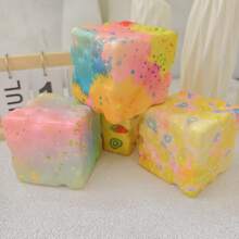 1 قطعة عشوائية من جبنة النجوم، جبنة قوس ، لعبة ضغط للعرض والمجموعة، لعبة سكوويشي عملاقة بتصميم دوامة رخامية، مكعب تخفيف التوتر باستعادة بطيئة، لعبة ضغط فائقة النعومة مع ملمس انسيابي، ديكور لطيف & إكسسوار لتخفيف القلق للمكتب & المنزل & الحفلات، مثالية لديكور المكتب & الهدايا. - مقاس واحد - مشاهدة 5