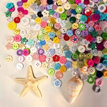 8/12/24/32/42/53/64/72/84/100/120Pcs Colorful Plastic Buttons, High Gloss Resin Buttons, Creative Casual Matching, Random Styles - A - View 5