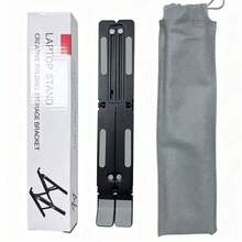 Suport pentru laptop din aliaj de aluminiu, pliabil, reglabil în mai multe poziții, reglabil la înălțime, extensibil, cu disipare termică prin goluri, antiderapant, stabil, portabil, ușor, pliabil, multi-unghi, pliabil portabil, cu ventilație prin goluri, anti-răsturnare, antiderapant din silicon, suport pliabil reglabil pentru laptop de birou, suport portabil universal pentru laptop, potrivit pentru toate laptopurile - Multicolor - Vizualizare 6