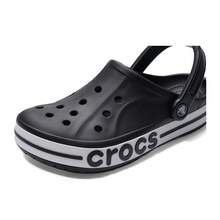 Crocs Dép bít mũi thoáng khí unisex, nhẹ và thoải mái, thích hợp cho cả trong nhà và ngoài trời, kiểu dép thể thao thường ngày, mã sản phẩm 205089-066 - Đen/trắng - Xem 8