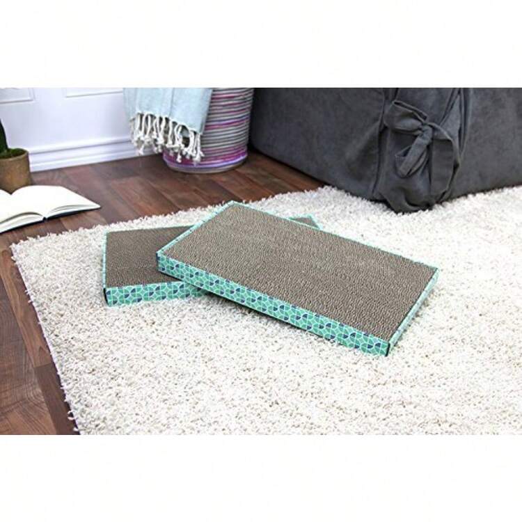 XL Wide Corrugate Scratchers, 3 Piece Longer Lasting Cardboard - 3 piezas - Añade 5
