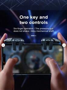 Mobile Game Trigger Controller Six Finger Operation Game Shooting Buttons, Mechanical Pulse Fast Fire Gaming Joystick Trigger For FPS Shooting Games, Universal Phone Game Auxiliary Accessories Compatible With IPhone Android - Multicolor - View 9