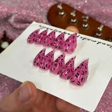Nailplus 10 PCS Handmade Cat Claw Press-On Nails | Y2K Hot Pink Leopard Print Nails, Transparent 3D Animal Print Acrylic Nails, Edgy Cool Girl Manicure (Tool Kit Included) - 彩色 - 查看 4