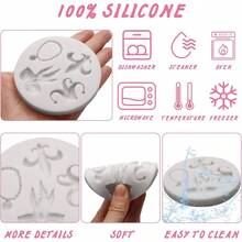 Gras - Moldes para fondant, mscara de mscaras, mscara de plumas, moldes de silicona para carnaval, magdalenas, galletas, decoracin de chocolate, moldes para hornear para fiestas de - Gris (YN81) - Ver 2