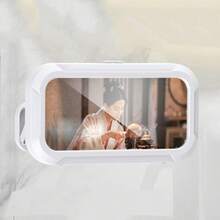 Giá đỡ điện thoại phòng tắm xoay 360° chống nước, có thể điều chỉnh & kéo dài, bao đựng điện thoại phòng tắm, nắp bảo vệ chống sương mù độ nhạy cao, phù hợp cho tường phòng tắm, gương, bồn tắm, nhà bếp, hộp điện thoại cảm ứng chống nước phòng tắm, hộp giá đỡ điện thoại cảm ứng gắn tường không cần khoan - Nhiều màu - Xem 12