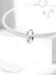 1pc 925 Sterling Silver Plaid Clasp, Suitable For Women's Bracelet DIY Jewelry Making, Daily Decoration Accessories - Gather - View 8