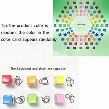 1/3/5 piezas Juguete de teclado, Llavero de teclado, Juguete de botón antiestrés, Regalo para fiesta de cumpleaños, Juguete para aliviar el estrés, Pasatiempo, Relleno para bolsa de regalo - Multicolor - Ver 8