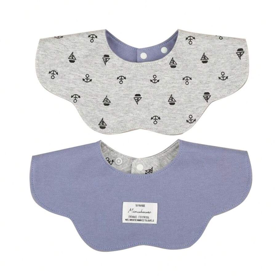 Cotton Towel For Newborn Babies, Country Floral Style Triangular Bandana For Boys And Girls, Baby Bib Accessory. - 花崗岩 - 查看 1