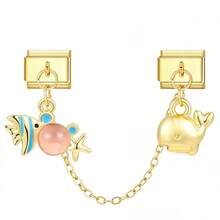 Italian Exquisite Elegant Gold Double Chain Fashion Bracelet Modular Accessory - Two Modules Per Group - View 13