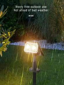 2/7 LED 太陽能投射燈，感應式旗桿燈，戶外景觀地燈，適用於花園、泳池、樹木、池塘、庭院 - 暖光 - 查看 5