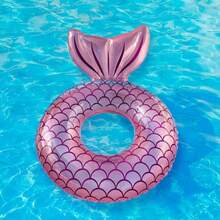 Mermaid Swimming Ring With Inflatable Tube - Shimmering Multicolor Glitter Design,30inch, Durable Buoyant Material For Adults, Pool & Beach Safety, Fun Summer Accessories, Swimming Accessories, Water Play, Whimsical Style, Reliable Floatation, - A - View 12