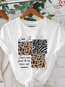 A Printed T-Shirt That's Soft, Breathable, And Flattering. Perfect For Wearing On Its Own Or As An Undershirt In The Summer. It Has A Relaxed Fit And Is Made From 100% Cotton. - White 16 - View 1