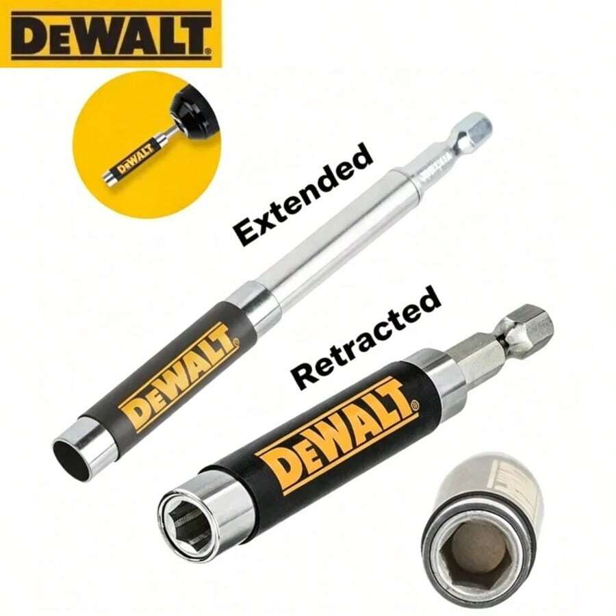 DEWALT DW2054B 衝擊式磁性延長套筒鑽頭固定座,可伸縮 80-125mm 1/4 英吋鑽頭固定座,輕巧磁性驅動轉接頭 - DW2054B - 查看 1
