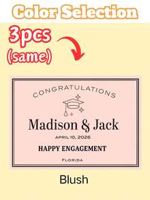 1/3/5pcs, Custom Wine Bottle Label Stickers, Personalized Text & Icon Design, Waterproof Self-Adhesive,For Engagement/Wedding/Birthday/Graduation/New Year Party Decor, Minimalist Elegant Style, Perfect For Champagne, Party Favors & Gift Decoration - Multicolor - View 28
