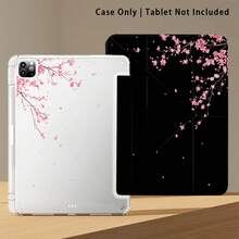 Cherry Blossom Under Moonlight Pattern Painted Effect Tablet Protective Case With Stand, Compatible With Honor 8/9/10/X8/X8A/X9/X8Pro/X9Pro, MatePad SE 11"/MatePad 11"/11.5", MatePad Pro, Apple 10th/11th Gen 2025 (A16), Galaxy Tab A7/A9 And Other Popular Models - Style 12 - View 6
