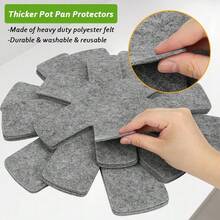 Pot And Lid Protectors, 12pcs Set With 3 Different Sizes, Pot Divider Pads/Stacking Pot Lid Protectors/Pot Lid Divider Pads, For Protecting And Separating Pots And Lids - View 7