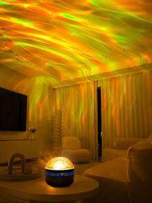 1pc USB Powered "Aurora Starry Sky" Projector, Multicolor Remote Control, 3D Dynamic Flowing Light Effect, Dreamy Romantic Gift, Adds Enchanting Visual Effect To Space, Starry Sky Projector, Room Decor - Multi-color light - View 11