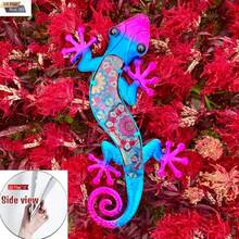 Bohemian Colorful Gecko Acrylic Wall Hanging, Yard Wall Decor Ornament - Gecko - View 5
