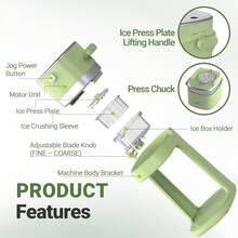 SUSTEAS Shaved Ice Machine, Electric Shaved Ice Maker 3 Easy Shaving Modes For Quick And Easy Preparation-Perfect For Parties And Snacking - Mint Green - View 2