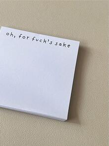 Funny Sarcastic Sticky Notes, Minimalist Black Text Memo Pad, Suitable For Daily Reminders, Study To-Do Lists And Random Ideas, Perfect For Students, College Students, Dorms And Office Use Back To School Stationery - one-size - View 9