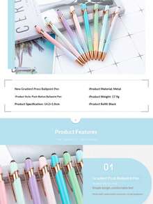 1/5/10pcs 2-In-1 Retractable Ballpoint Pens With Stylus Tips, Metal Stylus, 1.0mm Black Ink, Suitable For Office And School Supplies, Back To School - Multicolor - View 8