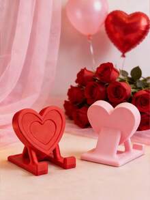 Supporto per telefono a forma di cuore | Supporto universale stampato per tablet, organizzazione da scrivania, adatto per casa, ufficio, decorazione per feste, perfetto per compleanno, vacanza, matrimonio/compleanno, vacanza, regalo per la sposa, regalo per la damigella d'onore, addio al nubilato, senza alimentazione richiesta - multicolore - Visualizzare 4