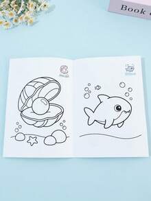 Children's Fun Ocean Coloring Book Animal Drawing Book Back To School Season Drawing Learning Aid Practice Book Teacher Reward Small Gift - Multicolor - View 7