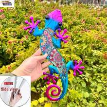 Bohemian Colorful Gecko Acrylic Wall Hanging, Yard Wall Decor Ornament - Gecko - View 7