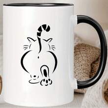 [Se envía en 24 horas a nivel local en México]Taza de cerámica aislada para amantes de los gatos, taza de café reutilizable de gran capacidad con cuidado exclusivo de lavado a mano, regalo multiusos perfecto para entusiastas de los gatos. - 1 - Ver 4