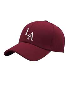 1pc Unisex "LA" Baseball Cap, Adjustable Outdoor Sun Protection Casual Hat, Suitable For Spring/Autumn Travel, Beach Party - Multicolor - View 10