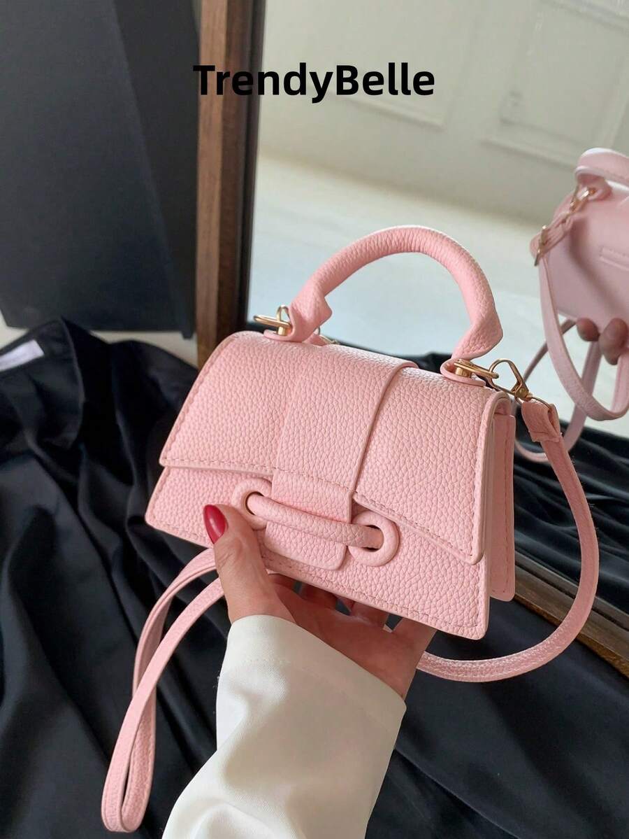 Bolso popular y de alta calidad, bolso cuadrado pequeño, nuevo bolso versátil de unicolor para mujeres