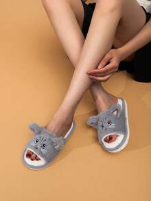 Women's Elegant Fairy Fabric Cartoon Fashion Slippers, Home All-Season Autumn/Winter Slippers - Grey - View 2