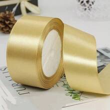 1 Roll 22m Multicolor Glitter Satin Ribbon, Gift Box Packaging Ribbon, Bouquet Tie, Hair Accessory Material, Christmas Wedding Party DIY Handmade Wreath Bow, Holiday Packaging Decoration Ribbon, Holiday Gift Wrapping Ribbon, National Day, Back To School Season, School Opening Season Gift Wrapping Ribbon - 4cm*22m - View 12