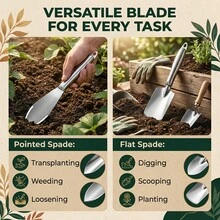 1pc Pointed/Flat-Head Garden Trowel-Easy To Clean And Featuring A Hanging Hole; Suitable For Balconies And Gardens For Digging, Loosening Soil, And Planting; Versatile For Use With Potted Plants. - Multicolor - View 9