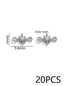 20Pcs 304 Stainless Steel 18K Gold Plated Mixed-Style Multi-Shape Double Loop Connectors DIY Handmade Jewelry AccessoriesDaily Wear - Connector - View 11