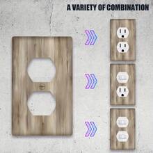 1 Peça Placa de Interruptor de Luz Vintage com 1 Furo/2 Furos | Painel Decorativo de Parede para Quarto, Cozinha, Casa, Banheiro Interno/Externo, Sem Necessidade de Eletricidade, Decoração de Capa de Interruptor de Luz, Fácil de Instalar Decoração de Casa, Cozinha, Banheiro, Decoração de Parede de Banheiro, Decoração de Parede Banheiro/Quarto/Sala de Estar/Cozinha Universal, Inclui Acessórios de Parafuso - Multicolorido - Visão 3