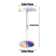 Acrylic Drink Table Suitable For Small Spaces, Modern Round Coffee Table, Sturdy Acrylic Coffee Table Suitable For Living Room And Bedroom (9.8 Inches X7.87 Inches X21.2 Inches, Transparent) - Multicolor - View 14
