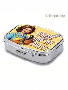 1個「我的藥片在哪裡」藥盒，便攜式長方形藥盒，可放入口袋或錢包，旅行維生素收納盒 - 彩色 - 查看 8