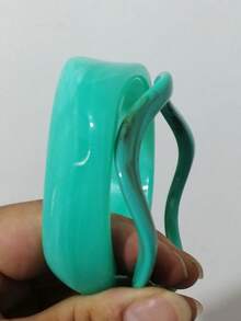 2/4pcs Asymmetrical Wavy Acrylic Bracelets, Marble Pattern Resin Bangles - Multicolor - View 3