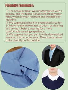 4pcs/3pcs/2pcs/1pc Multifunctional Professional Style Shirts With Mock Collar, Square Collar - Multicolor - View 3