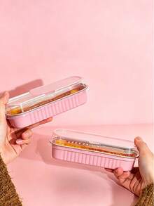 1/10/20PCSMini Aluminum Foil Loaf Pans With Lids&Matching Spoons,Rectangular Baking Containers,Multipurpose Cake Muffin Cheesecake Flan Pudding Bakeware Cups,Portable Food Storage Trays Picnic,Wedding,Graduation Party,Catering&Daily Dessert Display - Multicolor - View 5