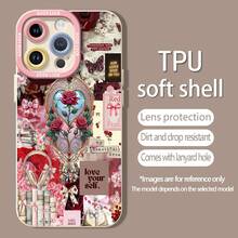 Funda para móvil con diseño floral e inspirador, compatible con Samsung, Apple, VIVO, OPPO, , Transsion, ,  y Honor. Fabricada en TPU, ofrece protección contra golpes y caídas. Un regalo perfecto para amigos y familiares. - Rosa - Ver 4