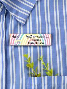 Personalisierter Acryl-Namensschild, anpassbarer Name und Text, personalisierter Arbeits- und Veranstaltungs-Ausweis, maßgeschneidertes professionelles Accessoire, Regenbogen-Acryl-Namensschild, wiederverwendbar, langanhaltend, geeignet für den täglichen Gebrauch, ideal für Konferenzen, Arbeitsveranstaltungen und Unternehmensidentität, elegant und vielseitig, modisches Accessoire, perfektes Geschenk für Freund, Freundin, Familie, Freunde - Verschiedenfarbig - Übersicht 6