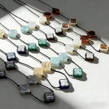 Colar Statement Geométrico Moderno - Minimalista para Mulheres Pra Mães 7-7 - 7-4 - Visão 5