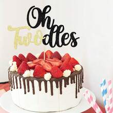 1個 Oh Two Oldes 蛋糕插牌，2歲生日蛋糕裝飾，適用於生日派對、嬰兒洗禮派對蛋糕裝飾 - 2歲生日 - 查看 3