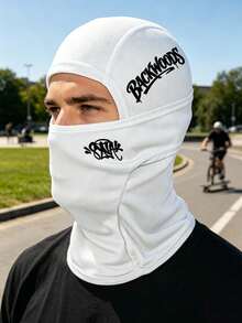 Musion 1/2PCS Backwoods Graffiti Letter Print Balaclava, Breathable Mesh Full Face Mask, Hip Hop Streetwear Stretch Head Cover For Daily Men Women Outfit - Multicolor - View 7