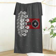Khăn tắm bãi biển sợi microfiber họa tiết pixel Star Wars Imperial TIE Fighter, nhanh khô thấm hút tốt dùng cho hồ bơi, cắm trại và tắm hàng ngày - A - Xem 3